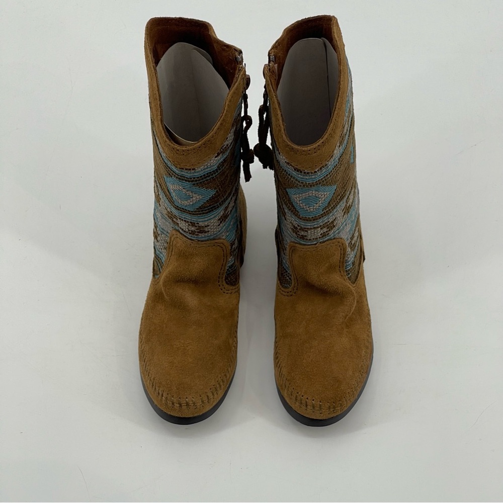 MINNETONKA BAJA BOOTS TURQUOISE, WOMENS SIZE 5, NEW